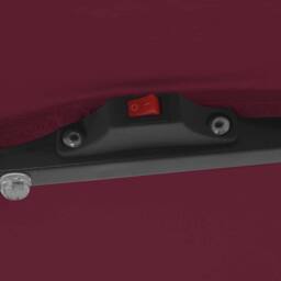 Berkfield Home Square Garden Parasol with LED Lights 295x245 cm Bordeaux Red in Burgundy - thumbnail 7