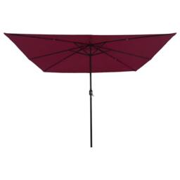 Berkfield Home Square Garden Parasol with LED Lights 295x245 cm Bordeaux Red in Burgundy - thumbnail 4