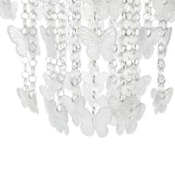 Happy Homewares Modern Butterfly Inspired Pendant Shade with Cascading Acrylic Strands in Silver - thumbnail 6