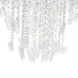 Happy Homewares Modern Butterfly Inspired Pendant Shade with Cascading Acrylic Strands in Silver - thumbnail 4