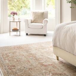 Kukoon Beige Traditional Floral Soft Pile Living Room Area Rug - Size: 160 cm x 230 cm - thumbnail 7
