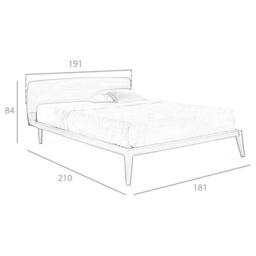 Angel Cerda Walnut Veneer Double Bed Model (160x200 cm) - thumbnail 7