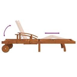 Berkfield Home 2 Piece Sunlounger Set with Table Solid Wood Acacia in Brown - thumbnail 6