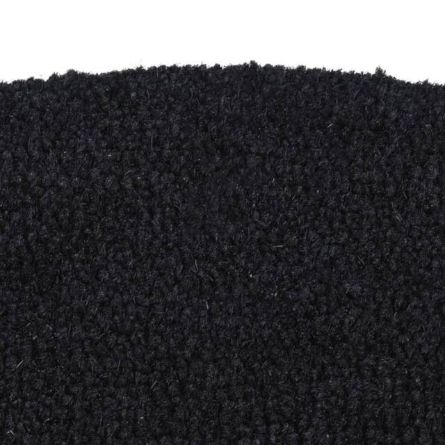 Berkfield Home Durable Door Mat Black Half Round 50x80 cm Tufted Coir - image 1