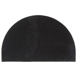 Berkfield Home Durable Door Mat Black Half Round 50x80 cm Tufted Coir - thumbnail 3