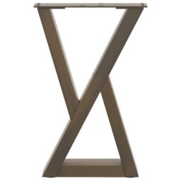 Berkfield Home Coffee Table Legs 2 pcs Natural Steel 28x(42-43.3) cm Steel in Brown - thumbnail 5