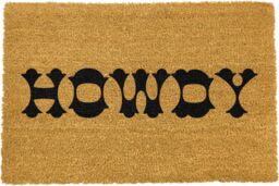 Artsy Mats Humorous Cowboy Howdy Text Doormat in Black - Size: 40 cm x 60 cm - thumbnail 2