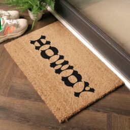 Artsy Mats Humorous Cowboy Howdy Text Doormat in Black - Size: 40 cm x 60 cm - thumbnail 3