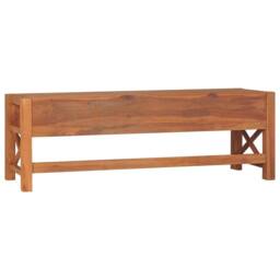 Berkfield Home TV Cabinet 140x40x45 cm Teak Wood in Brown - Size: 140 x 40 x 45 cm - thumbnail 5