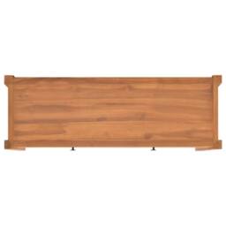 Berkfield Home TV Cabinet 140x40x45 cm Teak Wood in Brown - Size: 140 x 40 x 45 cm - thumbnail 6