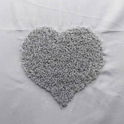 Voltico Grey Tufted Star Heart Duvet Set - Single, Double & King in Light Grey - Size: Single - thumbnail 4