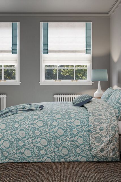 Helena Springfield 'Sunflowers' Cotton Duvet Cover Set in Teal - Size: King - image 1