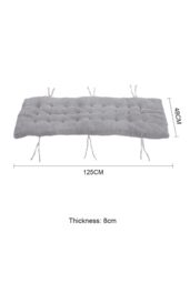 Living and Home 125x48cm Sherpa Fleece Lounge Cushion Warm Seat Pad Cosy Home Decor in Grey - Size: 125x48 cm - thumbnail 9