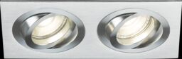 Netlighting Knightsbridge Ambar Twin Tilt Square Downlight Brushed Chrome AMA2TSBC in Grey - thumbnail 1