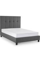 Julian Bowen Sorrento Upholstered Bed in Grey - Size: Double - thumbnail 3