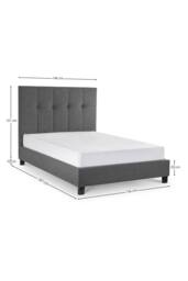 Julian Bowen Sorrento Upholstered Bed in Grey - Size: Double - thumbnail 7