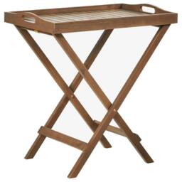 Wyld and Coco Acacia Wood 2‑Seat Folding Bistro Set with Taupe Cushions in Brown - thumbnail 5
