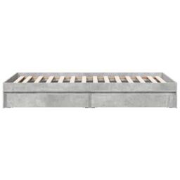 Berkfield Home Bed Frame with Drawers without Mattress Concrete Grey 75x190 cm Small Single - thumbnail 5
