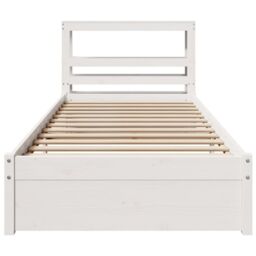 Berkfield Home Bed Frame with Headboard without Mattress White 90x200 cm - thumbnail 4
