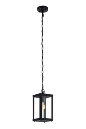 Eglo Alamonte 1 Clear Glass & Metal 1 Light Hanging Pendant in Black - thumbnail 1