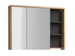 Vente-unique Wall-Hung Bathroom Unit With Square Basin & Mirror Cabinet - Natural in Light Oak - thumbnail 7