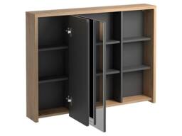 Vente-unique Wall-Hung Bathroom Unit With Square Basin & Mirror Cabinet - Natural in Light Oak - thumbnail 9