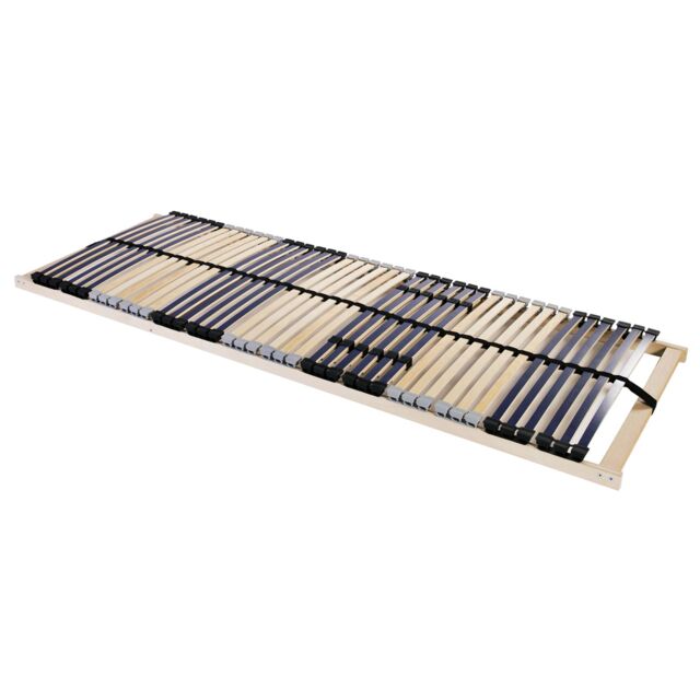 Berkfield Home Slatted Bed Base Manual Brown 70 x 190 cm Wood & Plastic - image 1