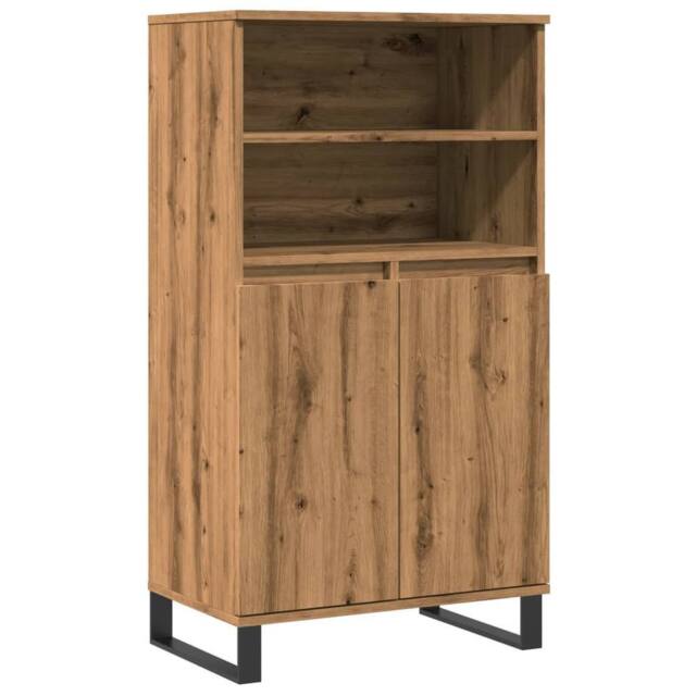 Berkfield Home Highboard Artisan Oak 60x36x110 cm Engineered Wood in Brown - Size: 60 x 36 x 110 cm - image 1