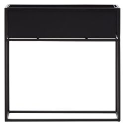 Orsina Floor Standing Plant Box, Contemporary Design Plant Container, Space Saving Garden Box For Planting in Black - thumbnail 1