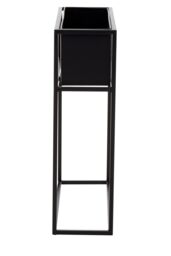 Orsina Floor Standing Plant Box, Contemporary Design Plant Container, Space Saving Garden Box For Planting in Black - thumbnail 4