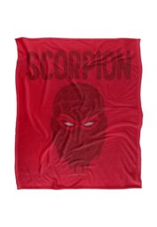 Warner Brothers Mortal Kombat 9 Scorpion Icon Silky Touch Super Soft Throw Blanket in White - thumbnail 1