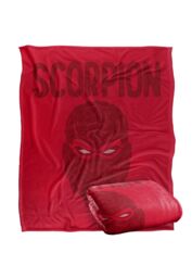Warner Brothers Mortal Kombat 9 Scorpion Icon Silky Touch Super Soft Throw Blanket in White - thumbnail 2