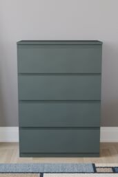 Home Discount Vida Designs Denver 4 Drawer Chest of Drawers Storage in Green - thumbnail 3