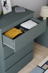 Home Discount Vida Designs Denver 4 Drawer Chest of Drawers Storage in Green - thumbnail 5