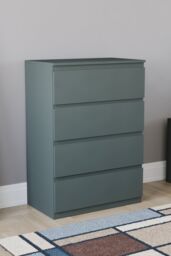 Home Discount Vida Designs Denver 4 Drawer Chest of Drawers Storage in Green - thumbnail 1