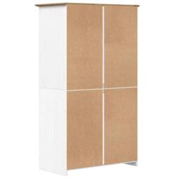 Berkfield Home Wardrobe BODO White & Brown 101x52x176.5 cm Solid Wood Pine - thumbnail 6