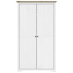 Berkfield Home Wardrobe BODO White & Brown 101x52x176.5 cm Solid Wood Pine - thumbnail 3