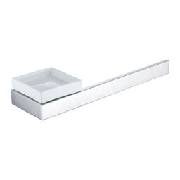Nes Home Chrome Towel Bar with Soap Dish in Silver