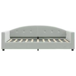 Berkfield Home Daybed with Mattress Light Grey 90x190 cm Velvet - thumbnail 4