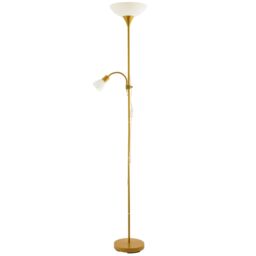 Happy Homewares Modern Mother & Child Floor Lamp with Adjustable Reading Lights in Gold - thumbnail 2