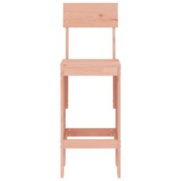 Berkfield Home Bar Stools 2 pcs 40x48.5x115.5 cm Solid Wood Douglas in Brown - thumbnail 4