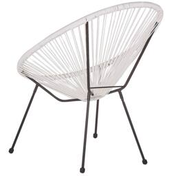 Wyld and Coco Bistro 3-Piece White PE Rattan 2-Seater Round Set - thumbnail 8