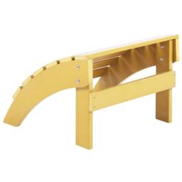 Wyld and Coco Yellow Weather-Resistant Faux Wood Slatted Outdoor Footstool - thumbnail 3