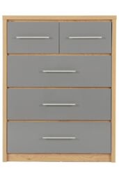 Seconique Seville 3+2 Drawer Chest in Grey - thumbnail 2