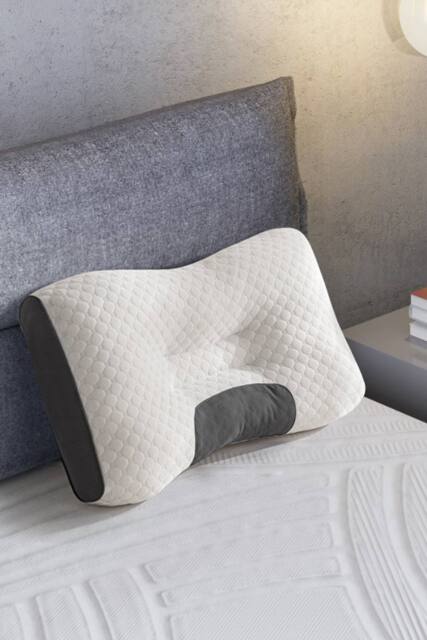 Garden Sanctuary Premium Sleep Support Knitted Pillow for All Seasons in White - image 1