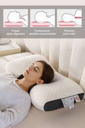 Garden Sanctuary Premium Sleep Support Knitted Pillow for All Seasons in White - thumbnail 3