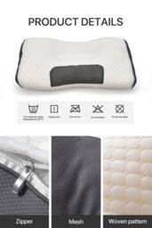 Garden Sanctuary Premium Sleep Support Knitted Pillow for All Seasons in White - thumbnail 5