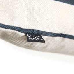icon Indoor & Outdoor Striped Waterproof Cushion Black Set of 4 - Size: 43 cm x 43 cm - thumbnail 4