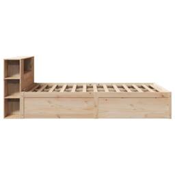 Berkfield Home Beautiful Bed Frame without Mattress 135x190 cm Double Solid Wood Pine in Light Brown - thumbnail 6
