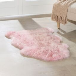 Native Natural Blush Blush Pink Sheepskin Rug XXL - Size: 60 cm x 120 cm - thumbnail 1
